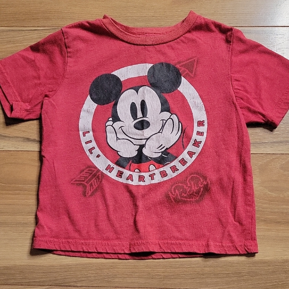 *3/$15* Disney Red Mickey Mouse Boys Size 4T T-Shirt